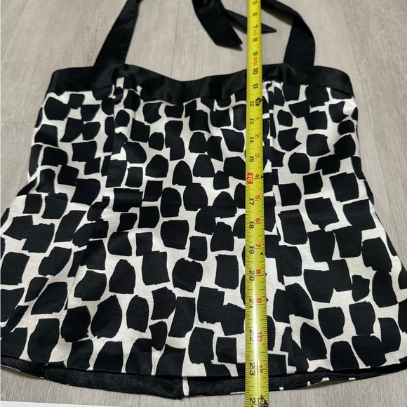 White House Black Market Bustier Strapless Top Black White Abstract Print - 4 - Picture 5 of 11